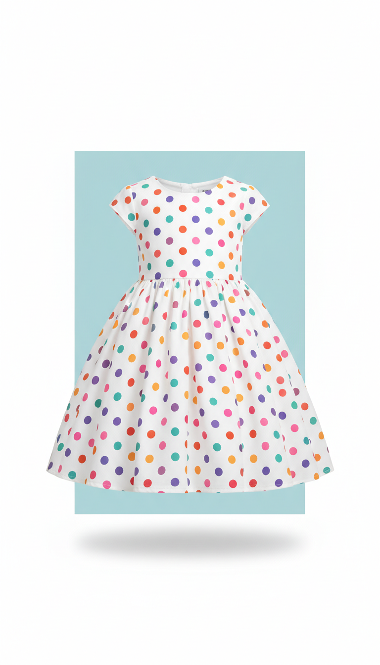 Rainbow Polka Dot Dress