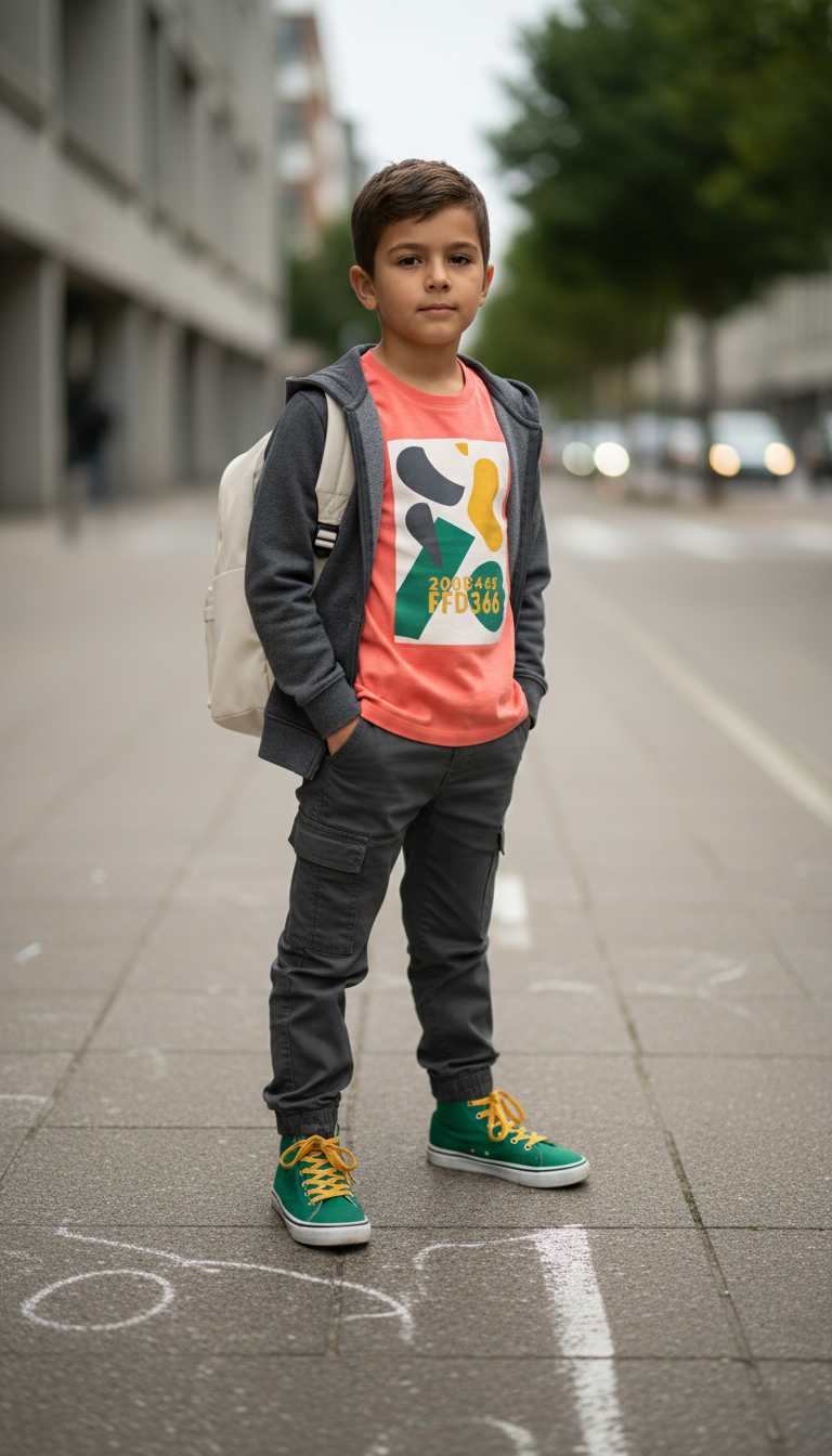 Coral Blaze graphic tee set