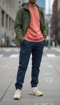 Slate Navy utility joggers